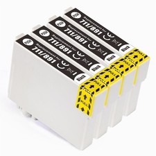 4 Black Ink Cartridges for Epson Stylus DX400 DX6050 S20 SX115 SX405 SX510W