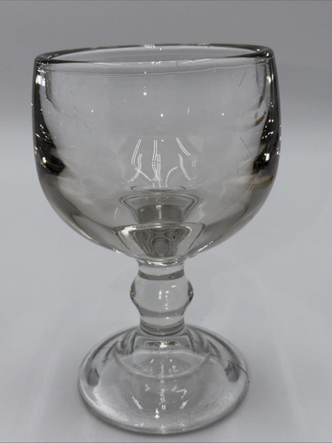 Vintage Clear Glass Schooner 8" HEAVY THICK Margarita Goblet 16 Oz Weighs 3.2 Lb