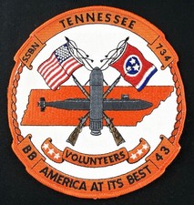 USN Submarine Patch - USS Tennessee - SSBN 734 - Large 6&rdquo; Jacket Patch