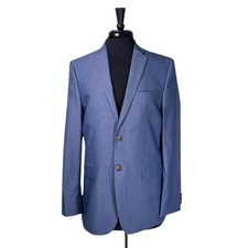 Ralph Lauren Boys Blazer Size 20R Blue Pinstripe Stretch Sport Coat Suit Jacket
