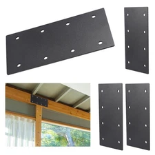 4PCS 9.25x4.5 Inch Straight Steel Mending Plate, 0.12'' Thick I Shape Flat Br...