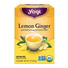 Yogi Tea Lemon Ginger Tea- 16 Tea Bags per Pack 14 Packs - Best Before 03/24/27