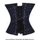 Heavy Duty 26 Double Steel Boned Waist Training Brocade Underbust Shaper Corset — photo 2