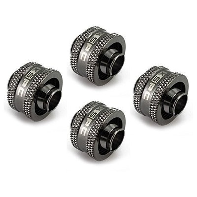 Brand New - XSPC G1/4'' to 14mm Rigid Tubing  - Triple Seal Four Pack Matte Black