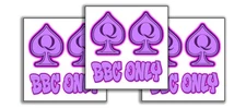 BBC Only Purple Temporary Tattoo Set with QoS - 3 Sheets