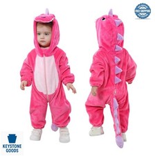 Animal Costume Infant Toddler One Piece Romper Jumpsuit Fleece Zipper 3D Design
