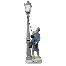 Lladro "Lamplighter" porcelain figurine, model number 5205. No Box, 1983  19"