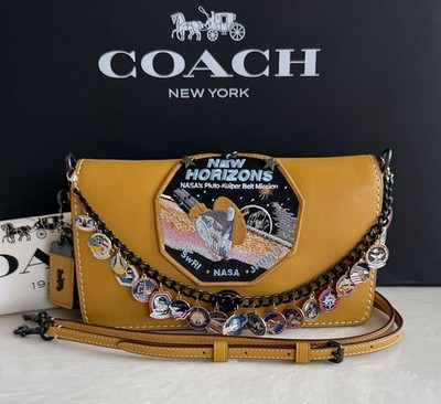 COACH YELLOW DINKY UPCRAFTED NASA SPACE CROSSBODY BAG 20215 | eBay