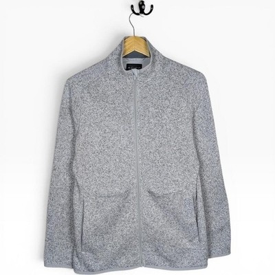 FIGS Womens Size Large Light Heather Gray On-Shift Sweater Knit Jacket 9-Pockets