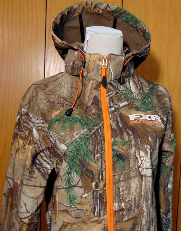 FXR OUTDOOR WOMENS XTRA REALTREE HOODED CAMOUFLAGE JACKET THUMB HOLE CUFFS~8 - Image 2 of 4
