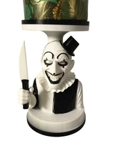 Art The Clown Terrifier 3 Wick Candle or Plant Holder Horror Decor Display Stand