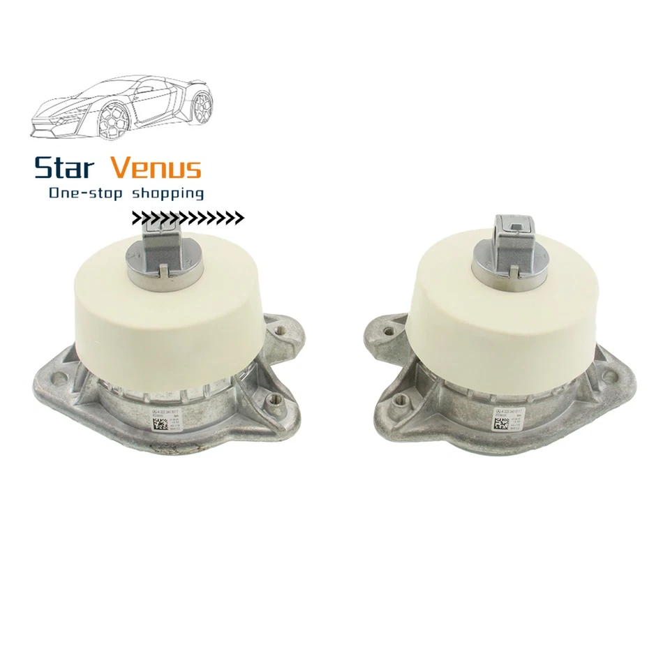 OEM 2pc Engine Motor Mount For Mercedes-Benz S63 S550 S560 2222405017 2222405117 - Изображение 3 из 4