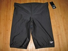 SPEEDO Swimsuit JAMMER Size 36 Polyester Spandex SWIM Suit BLACK NWT