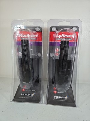 LOT OF 2 Kwiset Prava Matte Black Half-Dummy Reversible Door Handle 788PVL