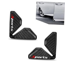 2PCS Car Door Edge Guards, Carbon Fiber Sport Car Door Corner Black-Sport