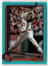 2025 Topps Chrome #256 Gordon Graceffo Rookie Teal Refractors #/299