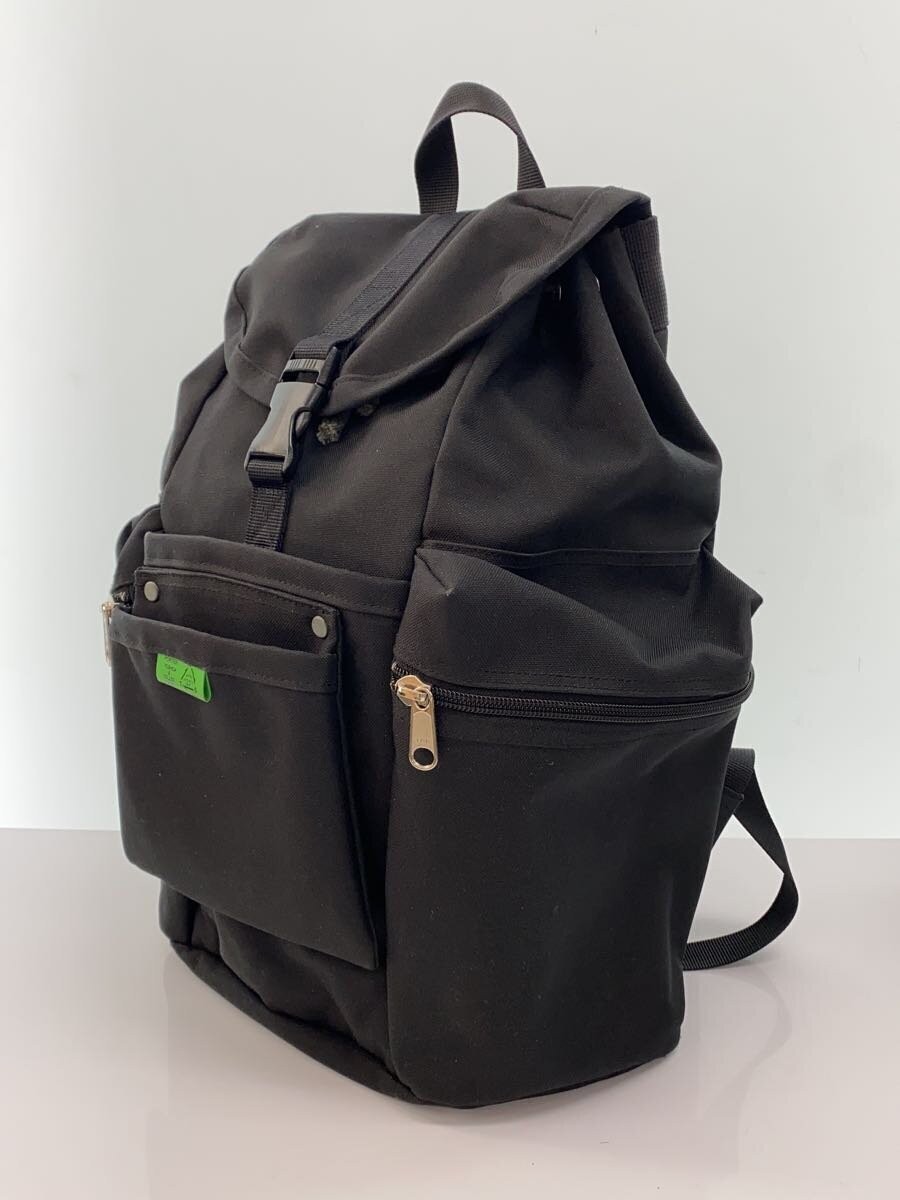 PORTER UNION Backpack Black Polyester Plain Used … - image 2
