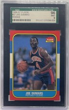 Joe Dumars 1986 Fleer #27 Rookie RC SGC 9 MINT 96 Graded Card Pistons. rookie card picture