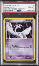 2005 POKEMON EX UNSEEN FORCES COSMOS #29 LUGIA-HOLO PSA 10