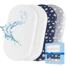 Bassinet Sheets Waterproof Bassinet Mattress Pad Protector 4 Pack Set, Visc...