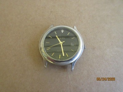 John Weitz Diamond Men's Watch Round Black Face with Date Dial Not Running