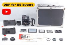 6x7 2 Film Backs MINT w/ Hard Case Mamiya Press Super 23 100mm f3.5 From JAPAN