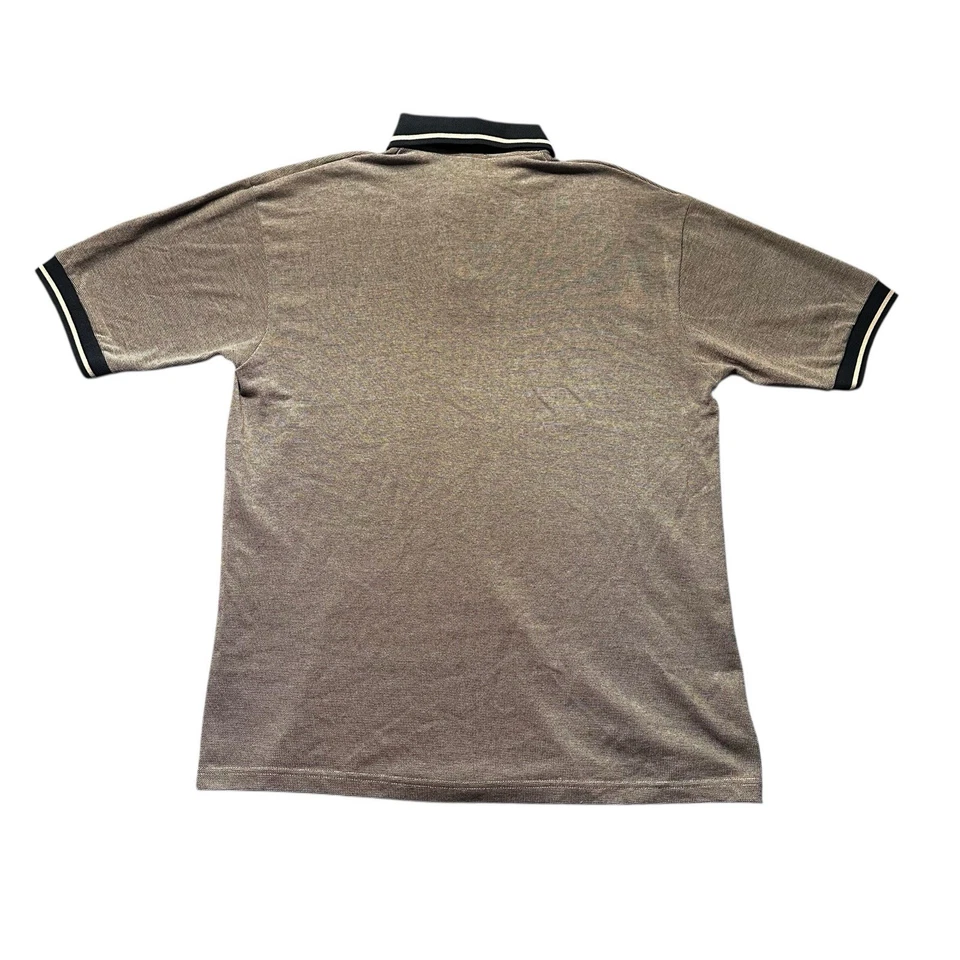 Camisa Polo Outer Banks StayClean Max Hombres XL Beige Negro Cuello Tejido Piqué Nueva con Etiquetas Foto 2 de 4