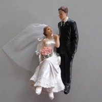 Tortenfigur Tortenaufsartz Tortendeko Hochzeitstorte Brautpaar Hochzeitspaar D