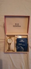 Festina F20332/1 Women's Watch, Gold Color Steel, Stormed by SWAROVSKI