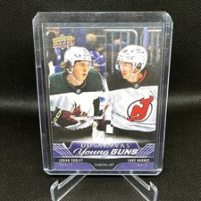 Logan Cooley Luke Hughes Young Guns Canvas Checklist 2023-24 UD Series 2 #C240