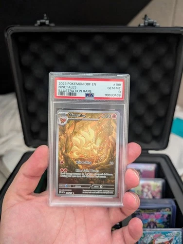 Pokémon TCG Ninetales 199/197 Obsidian Flames Illustration Rare Holo PSA 10