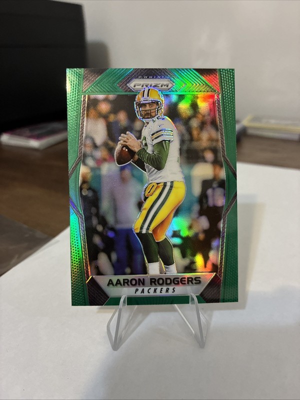 2017 Panini Prizm Football #1 Aaron Rodgers green prizm Steelers Packers 