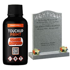 RESTORING LETTERING GRAVE MASONRY HEADSTONE PAINT SATIN BLACK  30ML