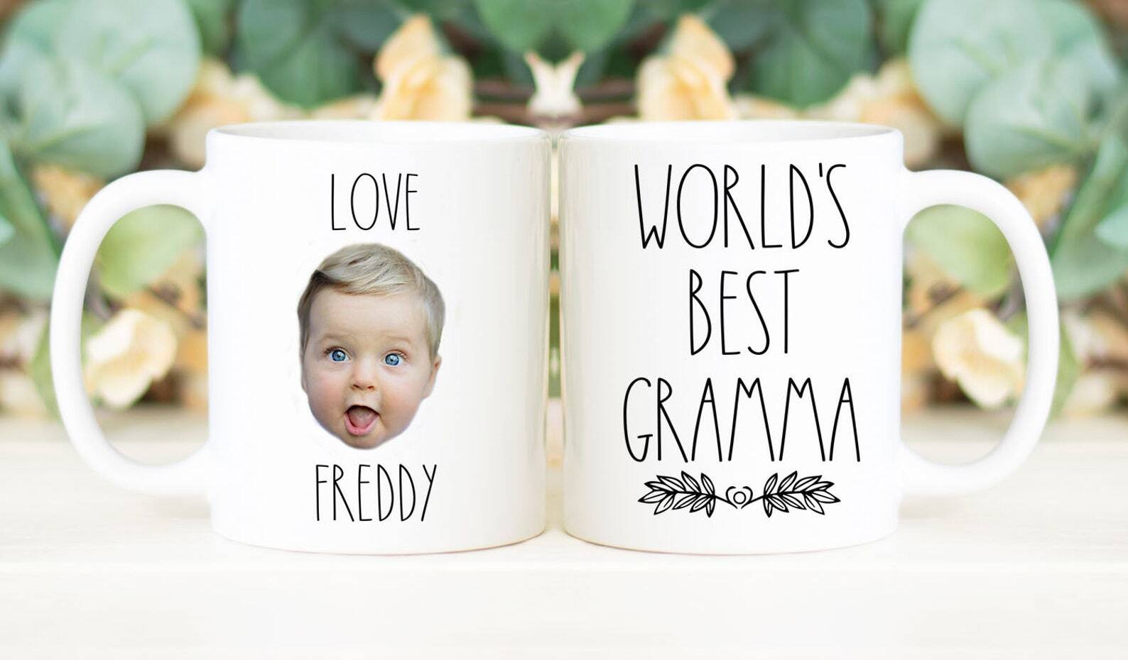 World's Best Gramma Coffee Mug Custom Face Mug Personalized With Photo Of Baby