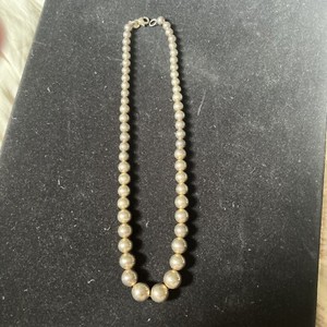 Authentic Tiffany & Co.Sterling Silver HardWear Graduated Bead Ball Necklace 16"