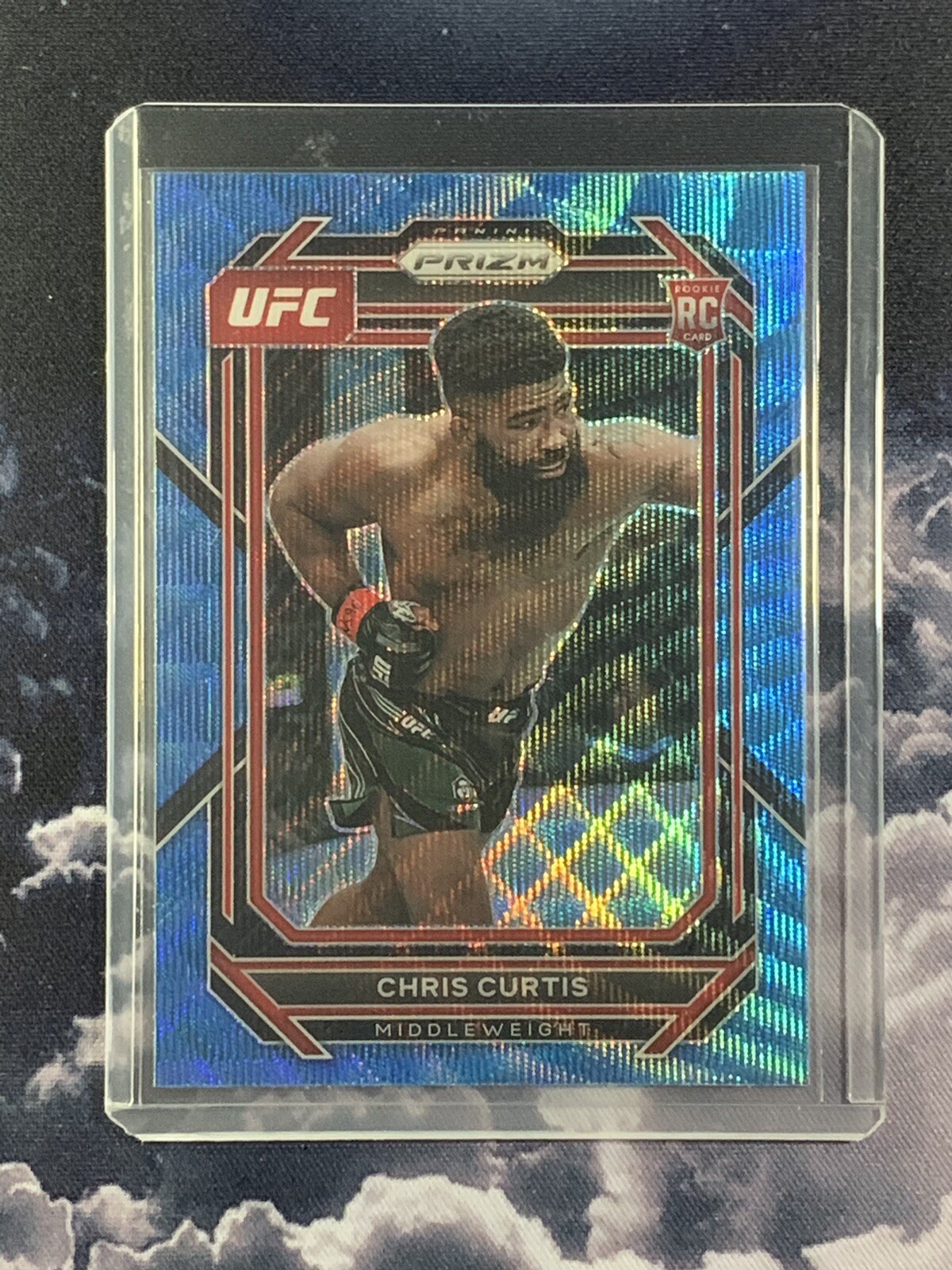 2023 Chris Curtis Panini Prizm UFC Prizms Blue Wave Rookie RC #105