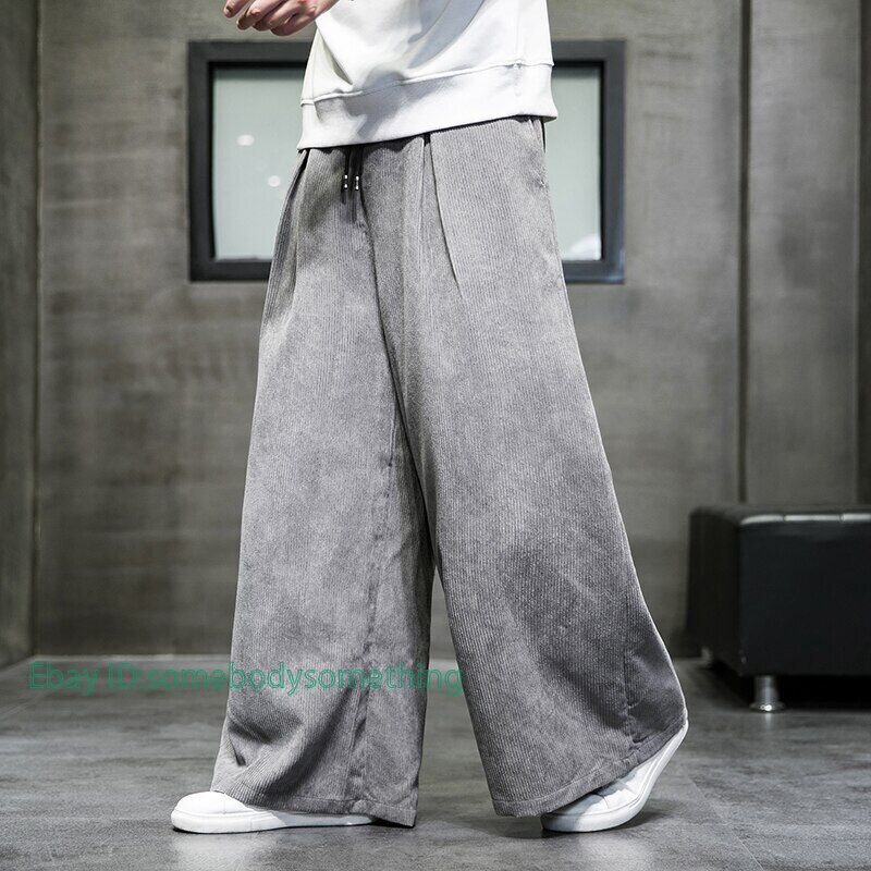 【KOOLOSET】Retro Cotton Wide Pants Cotton-Low-Rise-Wide-Leg-Pant-