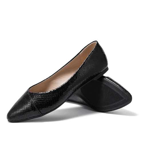Damen-Ballerinas klassische runde Zehenpartie Anzugschuhe lässig bequem - Bild 18 von 32