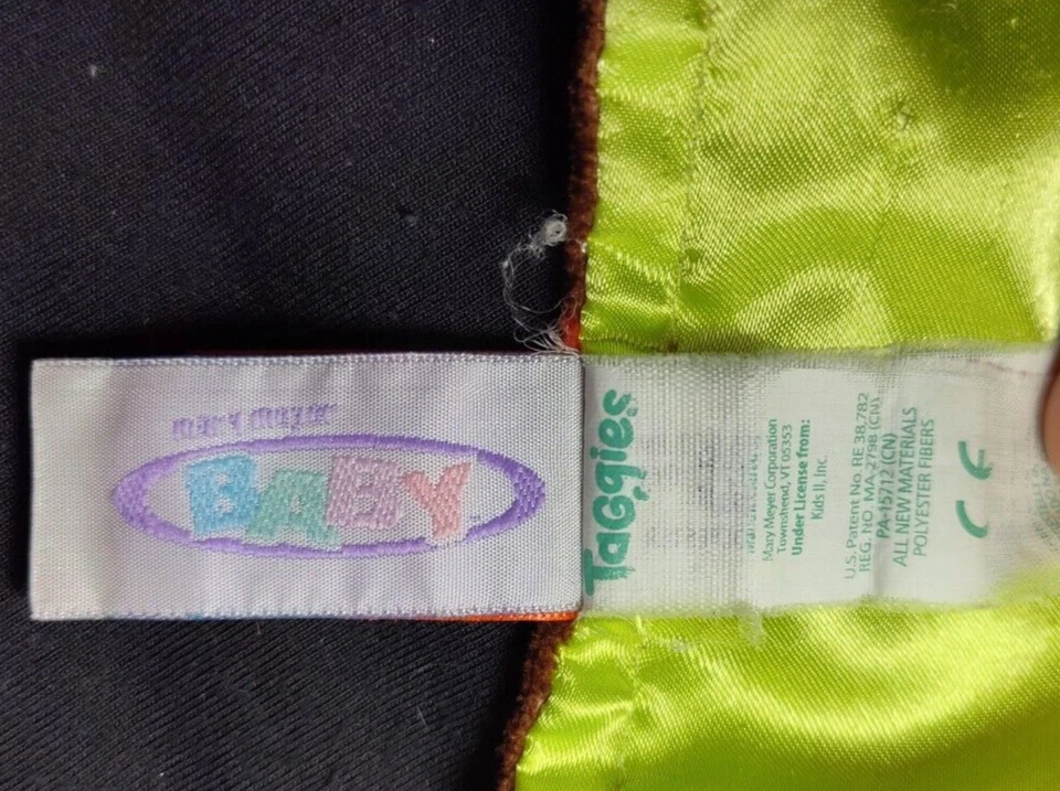 Taggies Mary Meyer Mono Bebé Manta de Seguridad Lovey Lunares Verde Satinado Foto 4 de 4