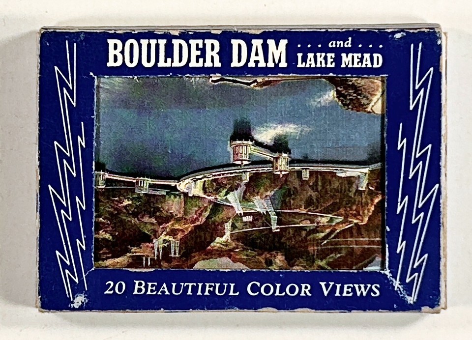 1941 20 SOUVENIR VIEWS of BOULDER DAM & LAKE MEAD slipcase Curt Teich