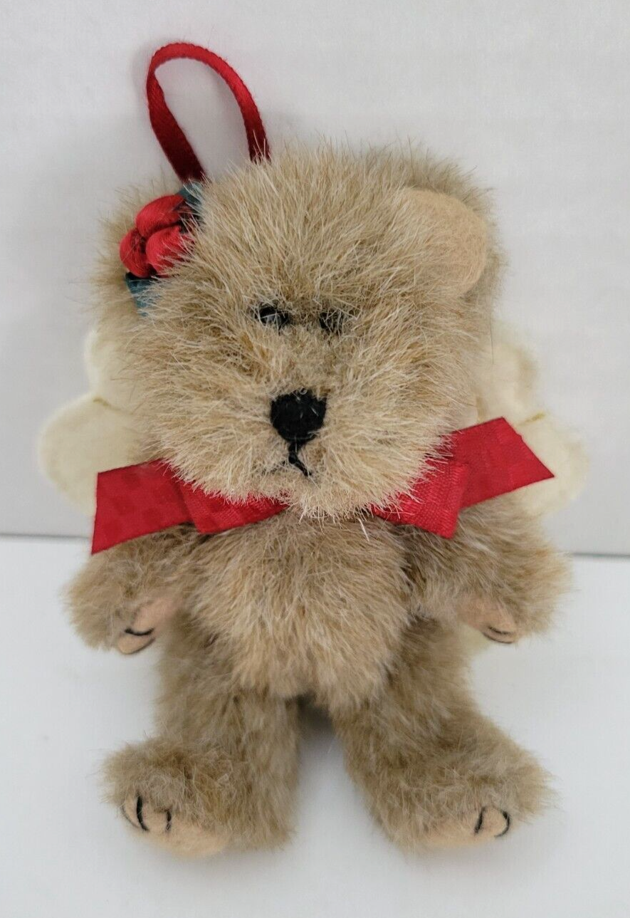 Angel Wing Brown Teddy Bear Christmas Tree Ornament