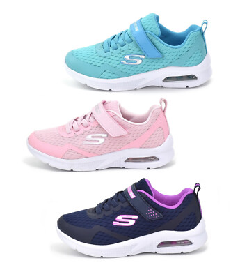 Skechers Microspec Max Girls Trainers 302377L Slip-on Design Cushioned  Comfort UK - Main Image