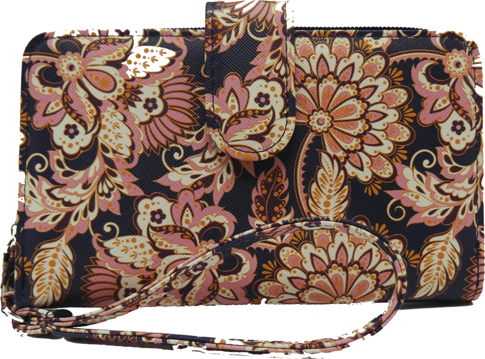 Mundi Women RFID Blocking Floral Faux Leather All-in-One Wallet Clutch-image