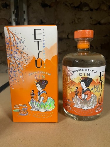 1 bouteille de gin japonais etsu double orange 43° 70 cl