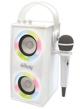 Lexibook- iParty-Enceinte Portable Bluetooth Micro, karaoké, Effets Lumineux, sa