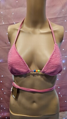 NWT Calzedonia Beachwear Size Med 36 Triangle Swimsuit Top Pink