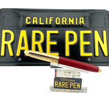 Louis Vuitton Doc CUIR RED LEATHER and Gold Cap Rollerball Pen NEW NO BOX