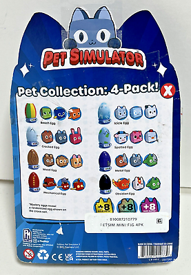 PET SIMULATOR X - Mystery Pet Minifigures 4-Pack 