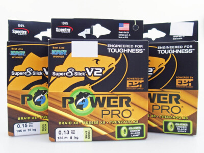 PowerPro Super 8 Slick V2 Moon Shine 135m Geflochtene Schnüre Made in USA