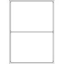 1000 Premium Paypal Postage Labels/ 2 Labels to Page 8.5x5.5 w/  "Round"  Edges 
